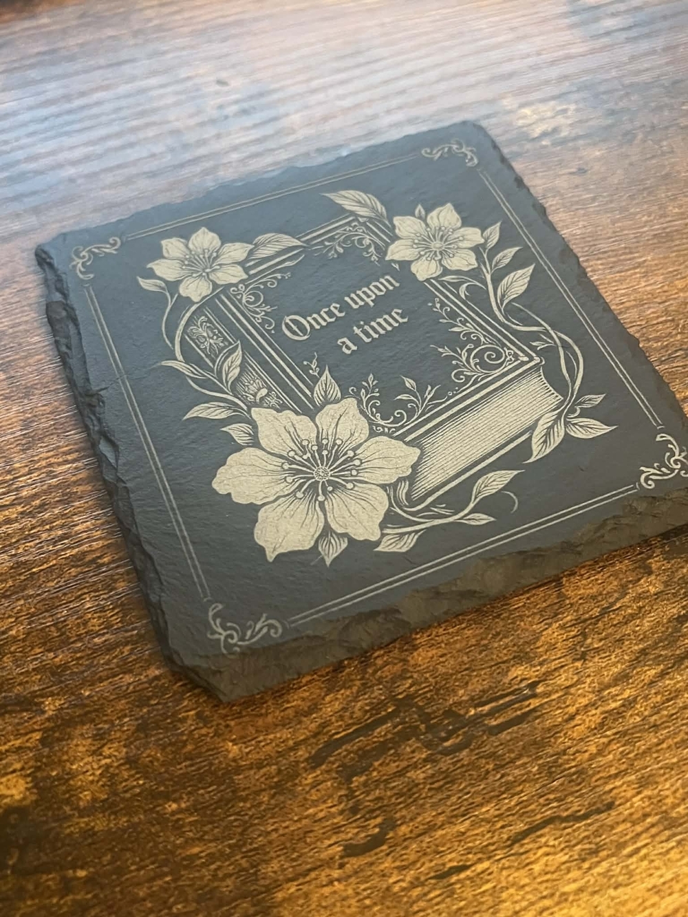 Once Upon a Time Slate Coaster - Black